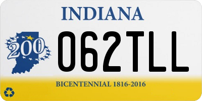 IN license plate 062TLL