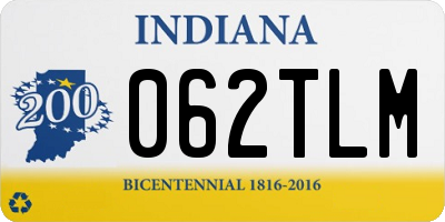 IN license plate 062TLM