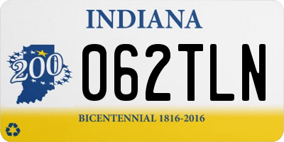 IN license plate 062TLN