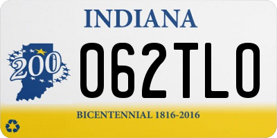 IN license plate 062TLO