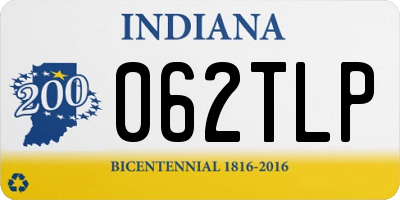 IN license plate 062TLP