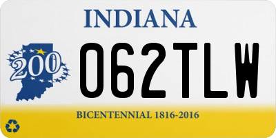 IN license plate 062TLW