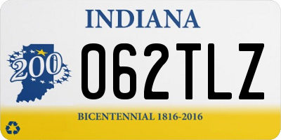 IN license plate 062TLZ