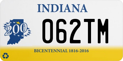 IN license plate 062TM