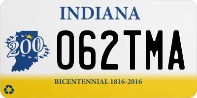 IN license plate 062TMA
