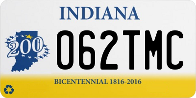 IN license plate 062TMC
