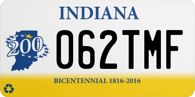 IN license plate 062TMF