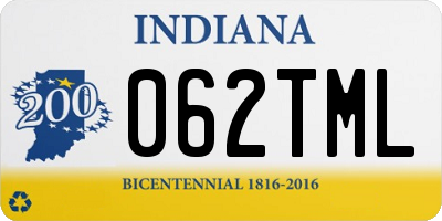 IN license plate 062TML