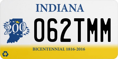 IN license plate 062TMM