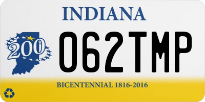 IN license plate 062TMP