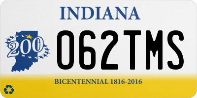 IN license plate 062TMS
