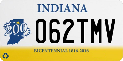 IN license plate 062TMV