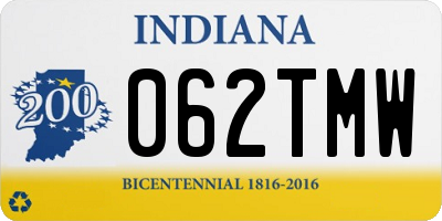 IN license plate 062TMW