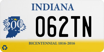 IN license plate 062TN