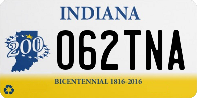 IN license plate 062TNA