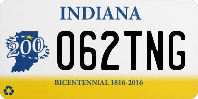 IN license plate 062TNG
