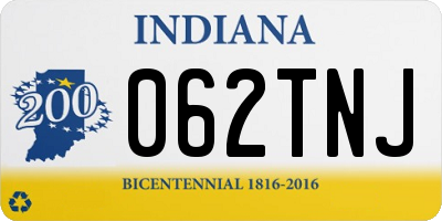 IN license plate 062TNJ