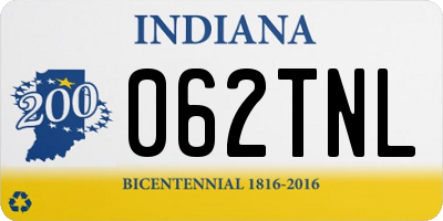 IN license plate 062TNL