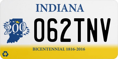 IN license plate 062TNV