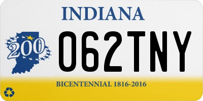 IN license plate 062TNY