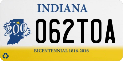 IN license plate 062TOA