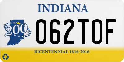 IN license plate 062TOF