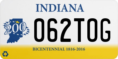 IN license plate 062TOG