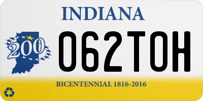 IN license plate 062TOH