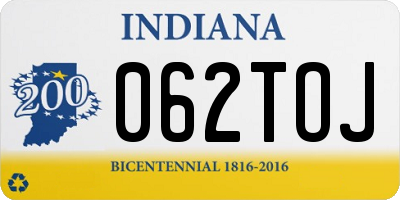IN license plate 062TOJ