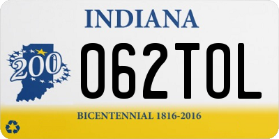 IN license plate 062TOL