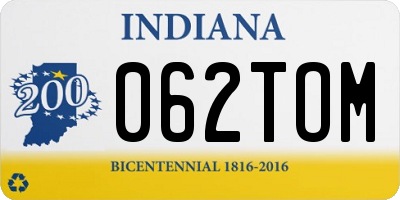 IN license plate 062TOM