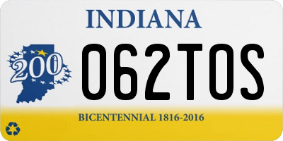 IN license plate 062TOS
