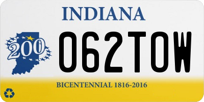IN license plate 062TOW