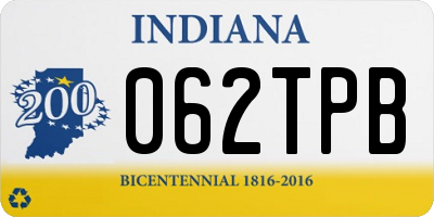 IN license plate 062TPB