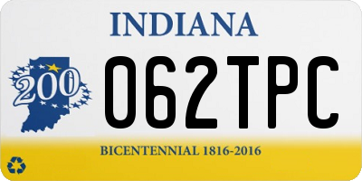 IN license plate 062TPC