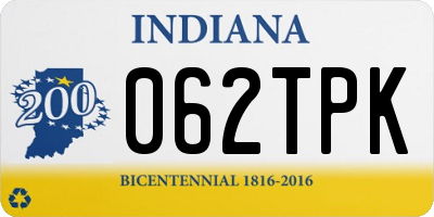 IN license plate 062TPK
