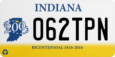 IN license plate 062TPN
