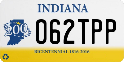 IN license plate 062TPP
