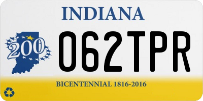 IN license plate 062TPR