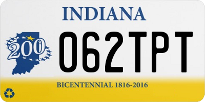IN license plate 062TPT