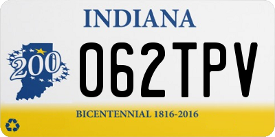 IN license plate 062TPV