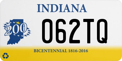 IN license plate 062TQ