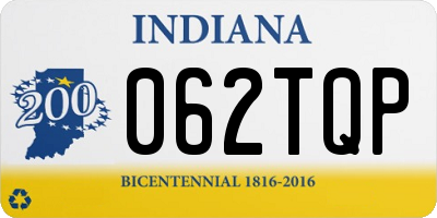 IN license plate 062TQP