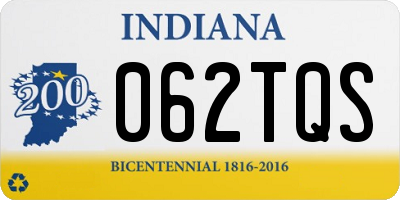 IN license plate 062TQS