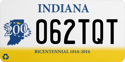 IN license plate 062TQT