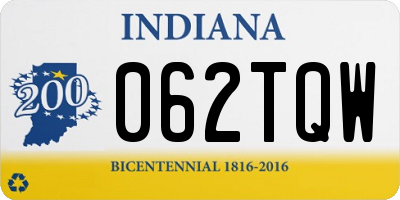 IN license plate 062TQW