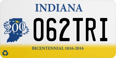 IN license plate 062TRI