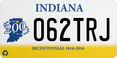 IN license plate 062TRJ