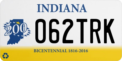 IN license plate 062TRK