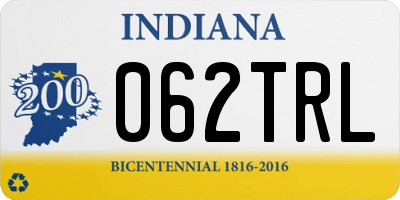 IN license plate 062TRL